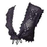 Y2K Purple Crochet Beaded Top