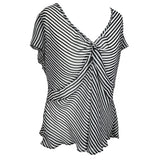 Y2K Stripe Mesh Top