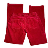 Red Corduroy Flare Jeans