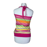 Y2K Stripe Halter Neck Top