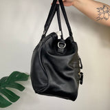 Y2K Faux Leather Black Handbag