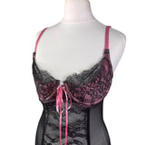 Black with Pink Lingerie Babydoll