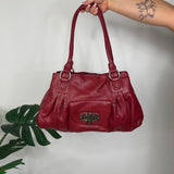 Y2K Tommy & Kate Red Genuine Leather Bag