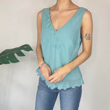 Blue Mesh Y2K Vest Top