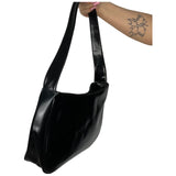 Black Faux Leather Bag