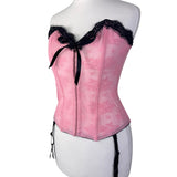 Pink Strapless Corset
