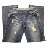 Y2K Distressed Flared Denim Jeans