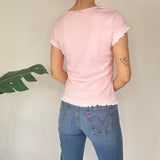 Y2K Baby Pink Top