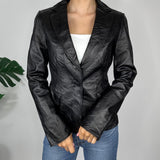 Vintage Leather Blazer Jacket
