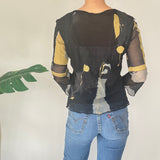 Vintage Mesh Graphic Top