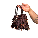 Brown Sequin Mini Bag