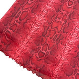 Vintage Red Snakeskin Mesh Midi Skirt