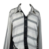 Vintage Asymmetrical Pattered Shirt