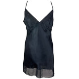 Black Satin Slip Dress