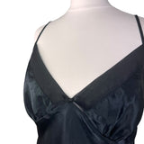 Black Satin Slip Dress
