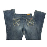 Y2K Bootcut Rhinestone Denim Jeans