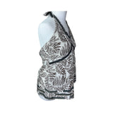 Brown Printed Halter Neck Top