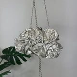 Silver Sparkly Ruffle Y2K Bag