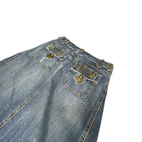 Vintage Denim Midi Skirt