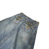 Vintage Denim Midi Skirt