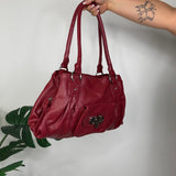 Y2K Tommy & Kate Red Genuine Leather Bag
