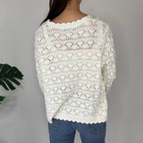 White Crochet Cardigan