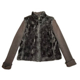 Brown Faux Fur Zip Up