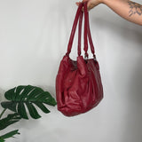 Y2K Tommy & Kate Red Genuine Leather Bag
