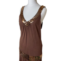 Y2K Brown Sequin Dress