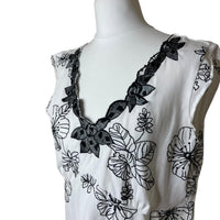 Black & White Vest Top