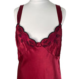 Vintage Red Satin Maxi Dress