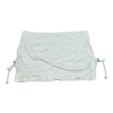 White Y2K Cargo Mini Skirt