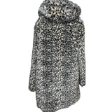 Y2K Leopard Print Faux Fur Coat