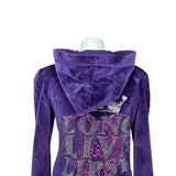Y2K Purple Velour Lipsy Track Jacket