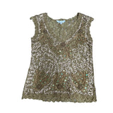 Gold Embellished Y2K Top