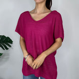 Per Una Pink Knitted V-Neck