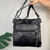 Black Faux Leather Bag
