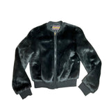 Y2K Faux Fur Bomber Jacket