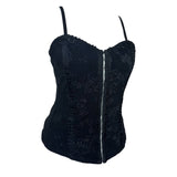 Black Y2K Corset Cami Top