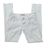 White Y2K Embellished Denim Jeans