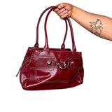 Red Faux Leather Bag Y2K