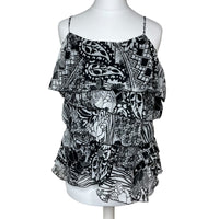 Ruffle Mesh Cami Top