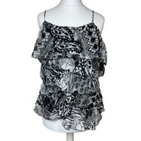 Ruffle Mesh Cami Top
