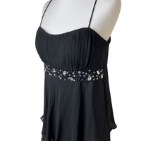 Black Tiered Sequin Dress