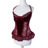 Burgundy Corset Top