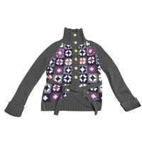 Y2K Flower Crochet Cardigan