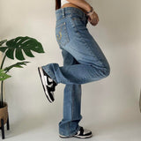 Y2K Embroidered Denim Jeans