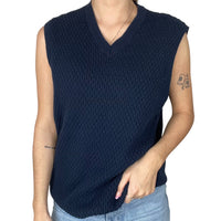 Navy Knitted Vest