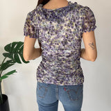 Vintage Ruffle Floral Top