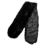 Black Faux Fur Scarf